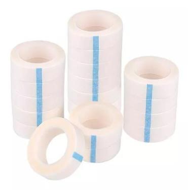 Imagem de 10 Unidades Fita Micropore Branca 9 Metros Para Extensão Alongamento D