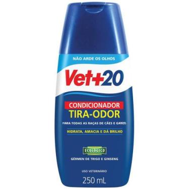 Imagem de Condicionador Vet + 20 Para Cães e Gatos Tira Odor - 250ml - Vet +20