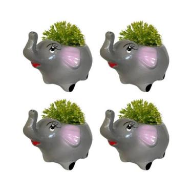 Imagem de Kit 4 Vasinhos Chachepot, Para Plantas e Suculentas Elefante - AMA