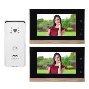 Imagem de Intercomunicador de Vídeo Com Fio, Sensor CMOS HD, Desbloqueio de Uma Tecla, Controle de Toque, Campainha, Câmera, de Intercomunicação de Campainha de Vídeo para (SILVER)