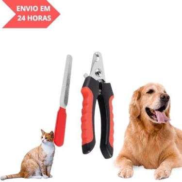 Imagem de Cortador de Unhas Pet - Kit Alicate e Lixa para Cães e Gatos - CAMP HO