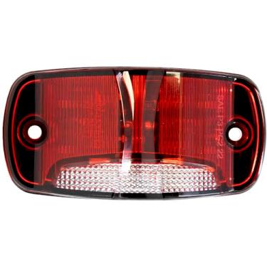 Imagem de Maxxima Marcador retangular de LED vermelho P2PC com luz de solo azul para caminhões e serviço pesado