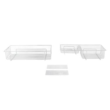 Imagem de Prateleiras Flutuantes para Banheiro, 2 Unidades de Prateleira Flutuante para Banheiro, Organizador de Banheiro Montado na Parede, Rack de Armazenamento de Parede de Ferro