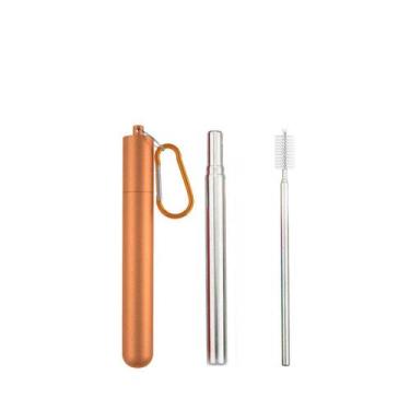 Imagem de Canudo de Inox Reto 6mm - Sustentáveis - CAN.U.DO, Rose Gold