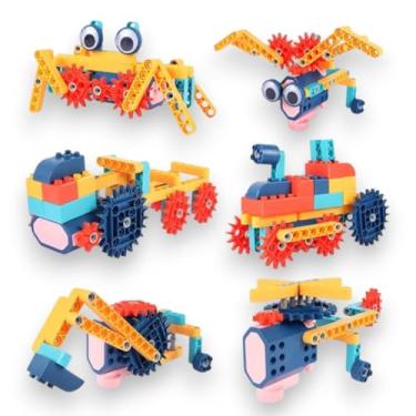 Imagem de Conjunto Blocos de Montar Elétrico Educativo STEM Robôs