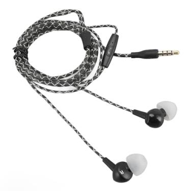 Imagem de Fones de Ouvido Com Fio, Conforto de Fones de Ouvido Jack de 3,5 Mm para Smartphones e Tablets (Preto)