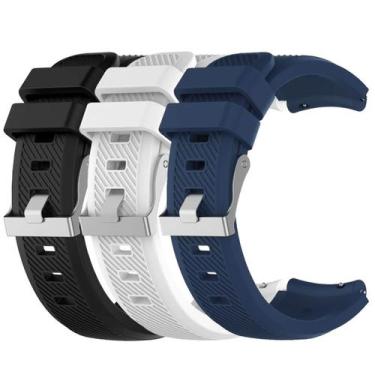 Imagem de Kit 3 Pulseiras 22mm para GTR4 A2166 - Estilo no Pulso, Preto, Azul ma