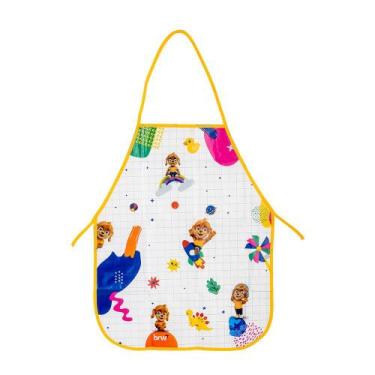 Imagem de Avental Infantil Escolar Plástico Impermeável Lupi Decorado BRW