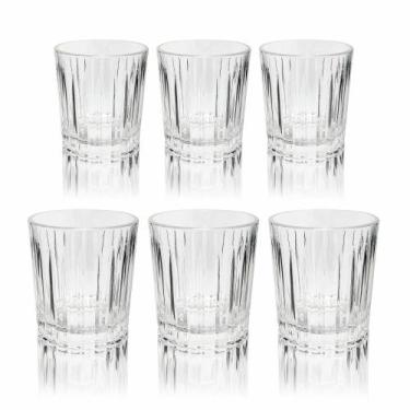 Imagem de Conj Copos pra Whisky Cristal Nobre Lapidados Verticais Luxo - LUXdéco