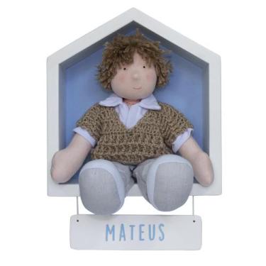 Imagem de Porta Maternidade Casinha Menino com Blusa de Crochê Quarto Bebê Infan