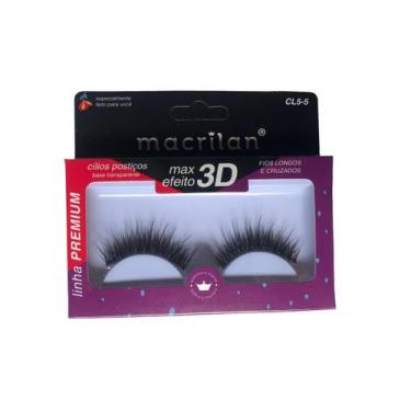 Imagem de Cílios Postiços Max Efeito 3D CL5-5 com Fios Naturais Longos e Cruzado