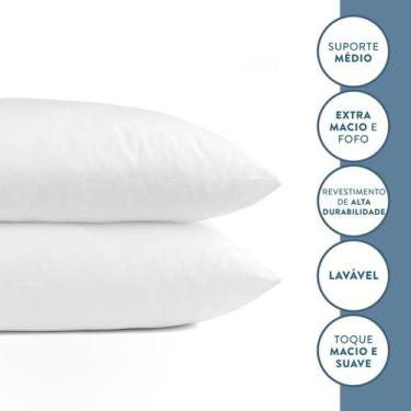 Imagem de KIT 10 Travesseiros Antialergico 50x70cm 100% Fibra siliconada - COTRI