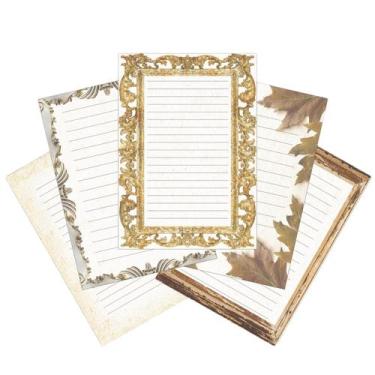 Imagem de Kit Papéis De Carta Decorados Com 30 Folhas Rústico Vintage - Doce Ter