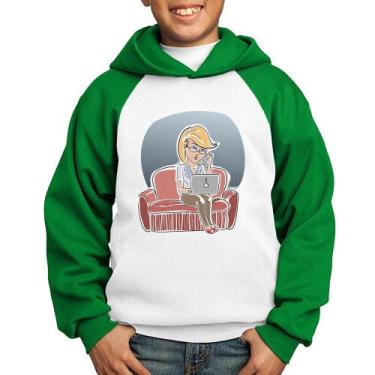 Imagem de Moletom Infantil Home Office - Foca na Moda, Branco, Verde, 6