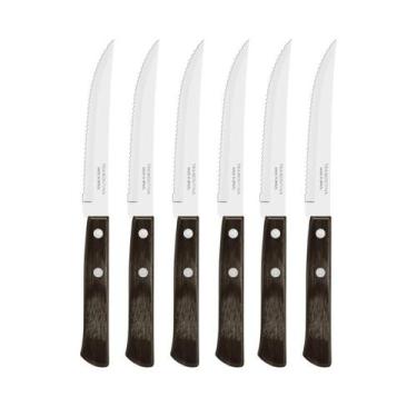 Imagem de Conjunto de Facas Tramontina Lâmina em Aço Inox 6 Peças Polywood, 3