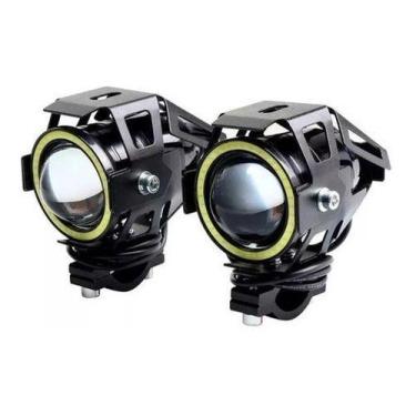 Imagem de Par Farol Milha Led Auxiliar Moto U7 Forte Potente - Alfa Parts
