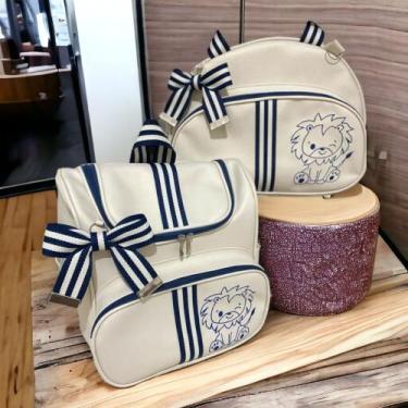 Imagem de Bolsa Maternidade Kit Merlim 2 Peças Mochila 2 Em 1 Conjunto Mamãe e B