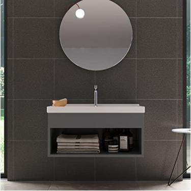 Imagem de RIVERZZA Gabinete com Cuba para Banheiro 100% MDF Gianduia Zoff