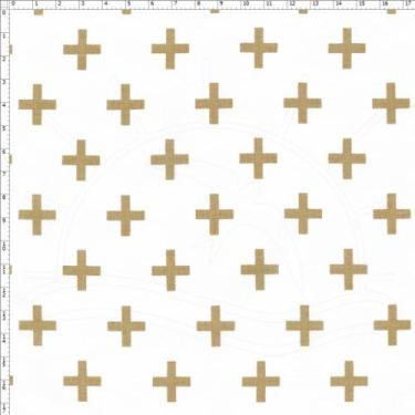 Imagem de Tecido Estampado para Patchwork - Monochrome Cross Bege (0,50x1,40) - 