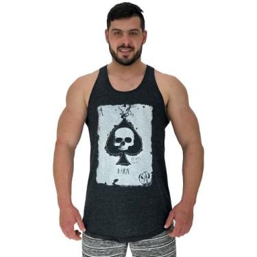 Imagem de Regata Longline Estampada Masculina MXD Conceito Carta da Caveira, EG,