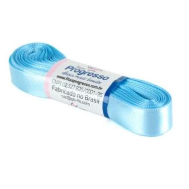 Imagem de Fita de Cetim Progresso 15mm nº3 - 10m Cor 212 Azul Bebê - 01 unidade 