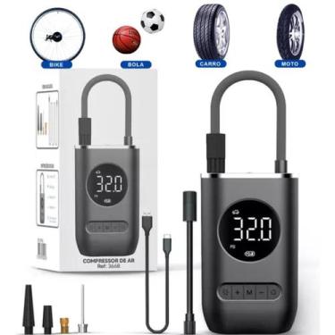 Imagem de Compressor de Ar Digital 150 PSI  Bomba Portátil Sem Fio para Pneus de