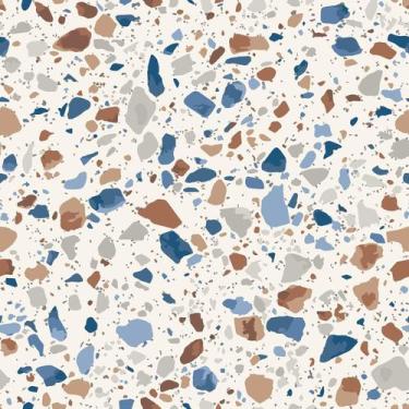 Imagem de Papel De Parede Adesivo Lavável Sala Terrazo Colorido Granilite 12m - 