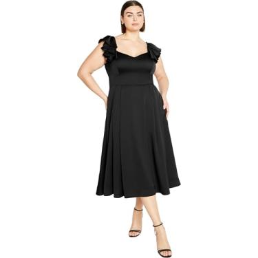 Imagem de City Chic Vestido plus size, vestido Roselyn, Preto, 58