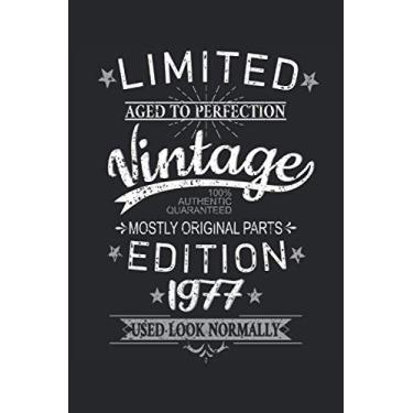 Imagem de 44. Geburtstag Limited 44 Jahre Edition 1977 Graphic Deko Vintage: NOTIZBUCH - Lustiges Retro Geburtstags Geschenk, Geschenkidee - A5 (6x9) - 120 ... Planer, Geburtstag, Lustig, Jahrgang, Spruch