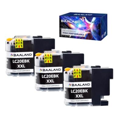 Imagem de Cartucho de tinta preta LC20BK XXL LC20E, pacote com 3, super alto rendimento, compatível com cartucho de tinta Brother LC20E, use com impressora Brother MFC-J985DW, MFC-J775DW, MFC-J5920DW