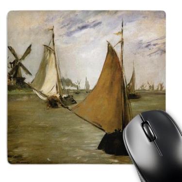 Imagem de 3dRose Mouse pad LLC 20 x 20 x 0,25 Imagem de Manets Pintura Vista da Holanda (mp_80527_1)