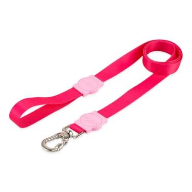 Imagem de Mood Pet Coleira Guia Para Cães Cachorro Adestramento Passeio Porte Grande Médio Pequeno (Rose, M)