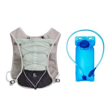 Imagem de menolana Mochila de hidratação Hydro Water Daypack com bexiga de hidratação de 2L Mochila Colete Mochila de hidratação para corrida Camping Corrida Ciclismo, Luz Verde