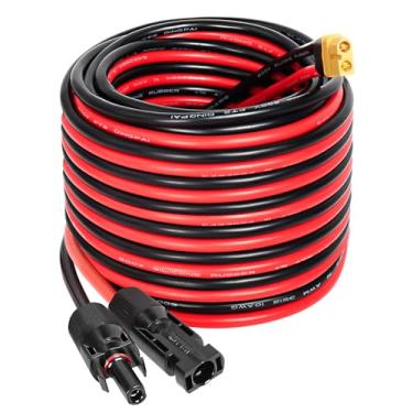 Imagem de MOOKEERF Cabo de extensão solar para XT60 10AWG 35FT conector solar para XT60 cabo adaptador para painel solar para estação de energia portátil pacote de bateria de gerador solar