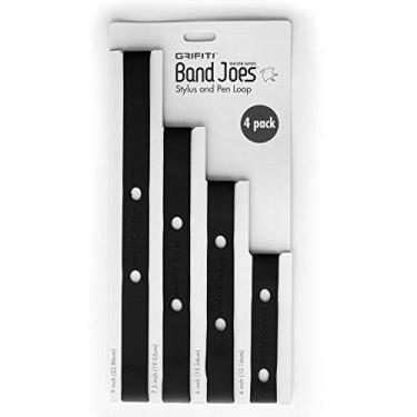 Imagem de Grifiti Band Joes Pen Pencil Stylus Loop Borracha de Silicone Bloco de Notas Caderno Diário Capa Suporte de Alça (preto) (4, 6, 7,5, 23 cm)