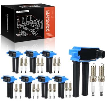 Imagem de A-Premium Pacote de 8x bobinas de ignição e 16 velas de ignição de irídio compatíveis com Ram 1500, 2500, 3500 e Jeep Grand Cherokee, Commander, Wagoneer & Dodge Charger, Durango, Challenger e