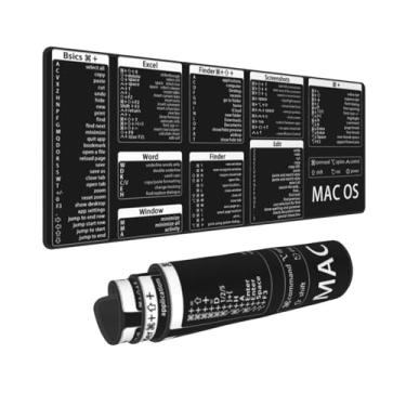 Imagem de Finder Excel Word Basic Os Atalhos Tecla Mouse Pad XL Tapete Estendido, Base de Borracha Antiderrapante Borda Costurada PC Desktop Mouse Pad Grande 80 X 11,8 Polegadas