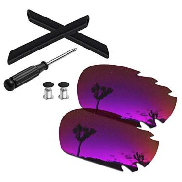 Imagem de SmartVLT Óculos de sol masculino Midnight Sun, lentes de substituição e T20 e parafuso para óculos de sol ventilados Oakley Jawbone com ventilação/jaqueta de corrida