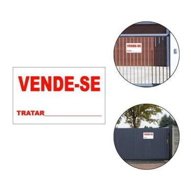 Imagem de Placa Vende-Se Chapa Ps Casa Salão Comercial Venda 31X19Cm - Arte Sedu