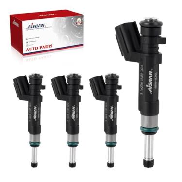 Imagem de AISHAN 4 peças de injetores de combustível 18 furos compatíveis com Nissan Versa 2012 2013 2014 2015 2016 2017 L4 1.6L Substituição # 16600-1KT0A 166001KT0A FJ1192