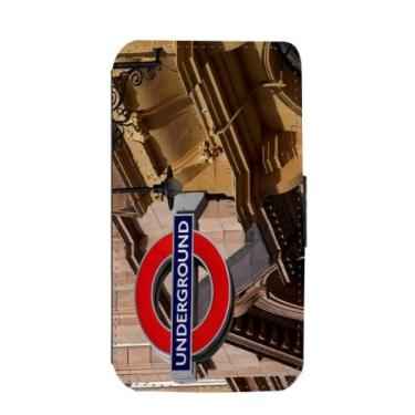 Imagem de Rikki Knight Capa carteira flip British Subway com aba magnética para Samsung Galaxy S3