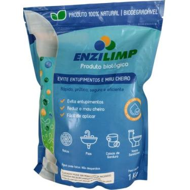 Imagem de Enzilimp Bactérias Limpa Caixa Gordura Fossa Ralo Cano 1Kg