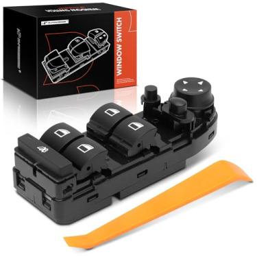 Imagem de A-Premium Interruptor de janela Master Power compatível com BMW E70 X5 2007-2013, E71 X6 2008-2014, lado esquerdo do motorista, número de substituição 61319122121