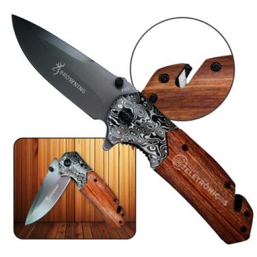 Imagem de Canivete Retrátil Portátil Lamina Afiada Inox Camping Pesca 1734 TB148