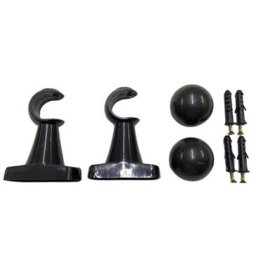 Imagem de Suporte Para Cortina Varão Simples Par Com Ponteira Reforçado 28mm - A