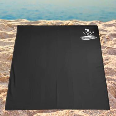 Imagem de Esteira de Praia Casal Impermeável Dobrável e Seca Rápido 135x135cm  -