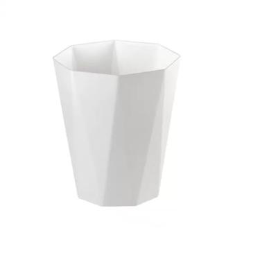 Imagem de Lixeira de cozinha Lixeira simples para casa, sala de estar, banheiro, cozinha sem tampa, cesta de papel grande criativa para quarto, escritório, vaso sanitário, cesto de lixo (branco, P)
