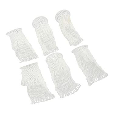 Imagem de Bolsos de Mesa de Bilhar, Bolsos de Mesa de Bola de Malha de Mesa de Reposição 6pcs Nylon Branco Sem Fundo Hollow Out Bolsos de Bilhar para Bilhar Chineses, Sinuca Em Inglês
