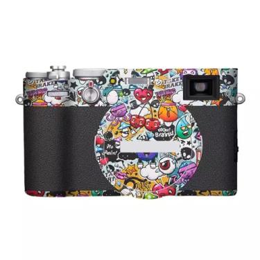 Imagem de JERXTTON Película protetora para câmera antirarranhões Película protetora para Fujifilm X100VI X100 VI (Graffiti White)