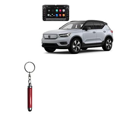 Imagem de Caneta Stylus para Volvo 2021 XC40 Recharge (22,86 cm) (Caneta Stylus da BoxWave) - Caneta Stylus capacitiva Bullet Stylus, Mini Stylus com argola para chaveiro para Volvo 2021 XC40 Recharge (22,86 cm) - Rubi